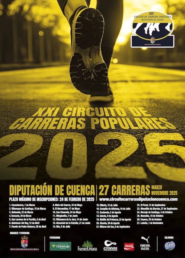 Cartel circuito carreras diputacion 2025 600